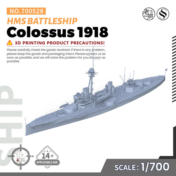 MRY-SFW SSC528 HMS Colossus Battleship 1918 Water Line Adult Collectible