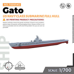 SSMODEL 953 Military Warship Model Kit US Navy Cachalot Class Submarine