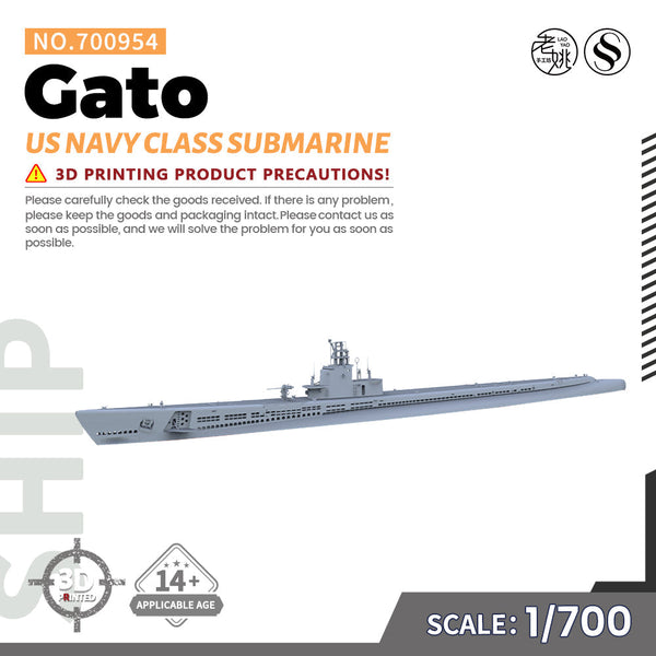 SSMODEL 953 Military Warship Model Kit US Navy Cachalot Class Submarine