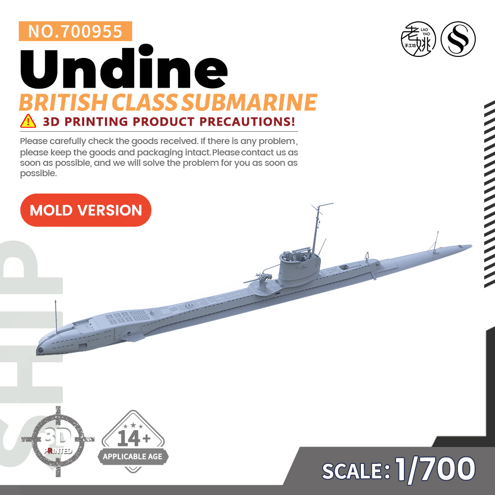 SSMODEL SSC955 Military Warship Model Kit British Undine Class Submarine — scale model kit