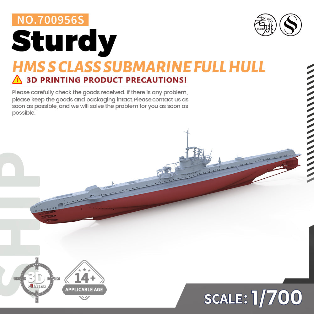 SSMODEL 956S Military Warship Model Kit HMS British S Class Submarine — scale model kit