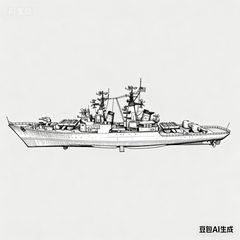RHWS054S-A Military Model USSR Soviet Union Kynda class Missile CruiserFull Hull