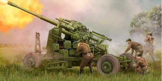 Trumpeter 02349 1/35 Soviet 100mm Air Defense KS-19M2 Artillery Kit — detail view 2