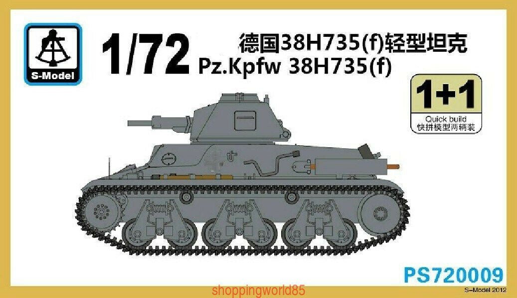 S-model PS720009 1/72 Pz.Kpfw 38H735(f) Light Tank (1+1)