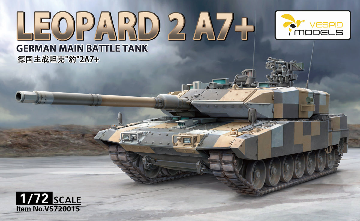 VESPID MODELS VS720015 1/72 German Main Battle Tank Leopard 2A7+ model kit — scale model kit