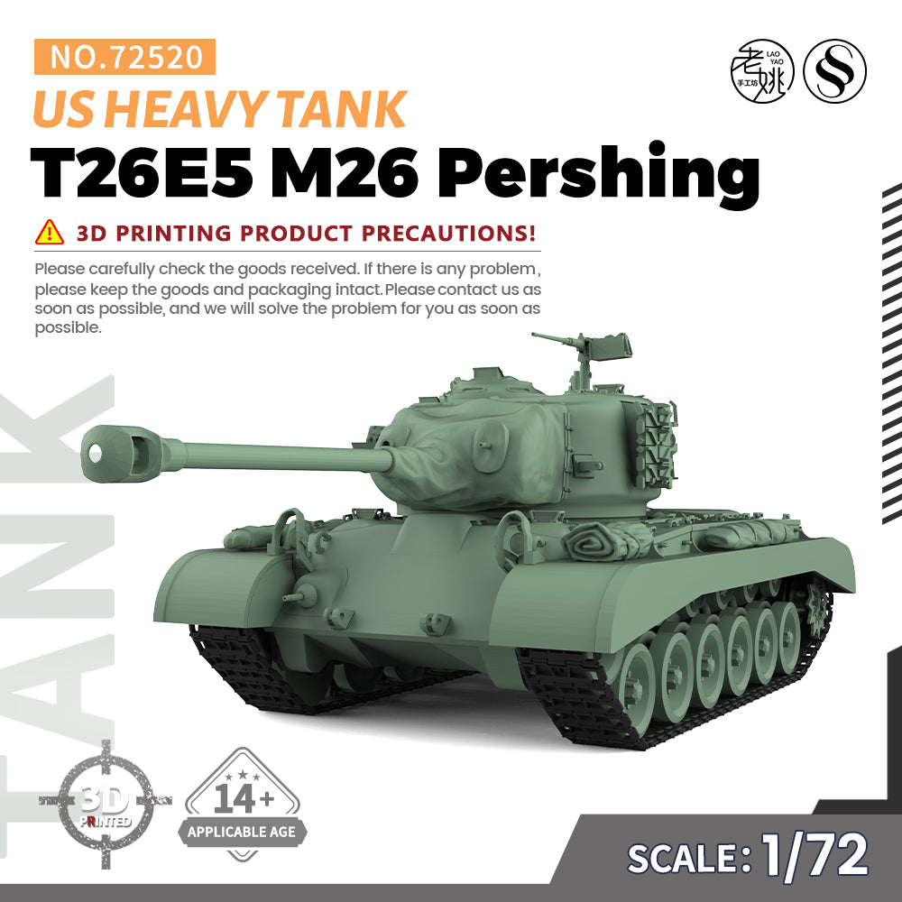 SSMODEL 520 Military Armoured Model Kit US T26E5 M26 Pershing Heavy Tank Main image