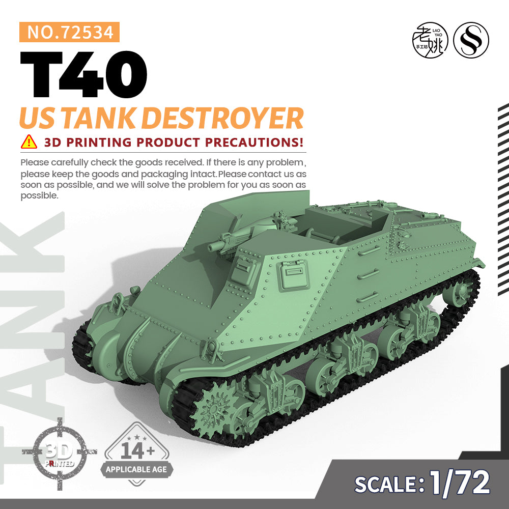 SSMODEL 534 Military Armoured Model Kit US T40 Tank Destroyer Main image