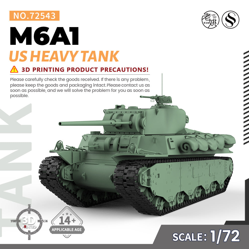 SSMODEL 543 Military Armoured Model Kit US M6A1 Heavy Tank Main image