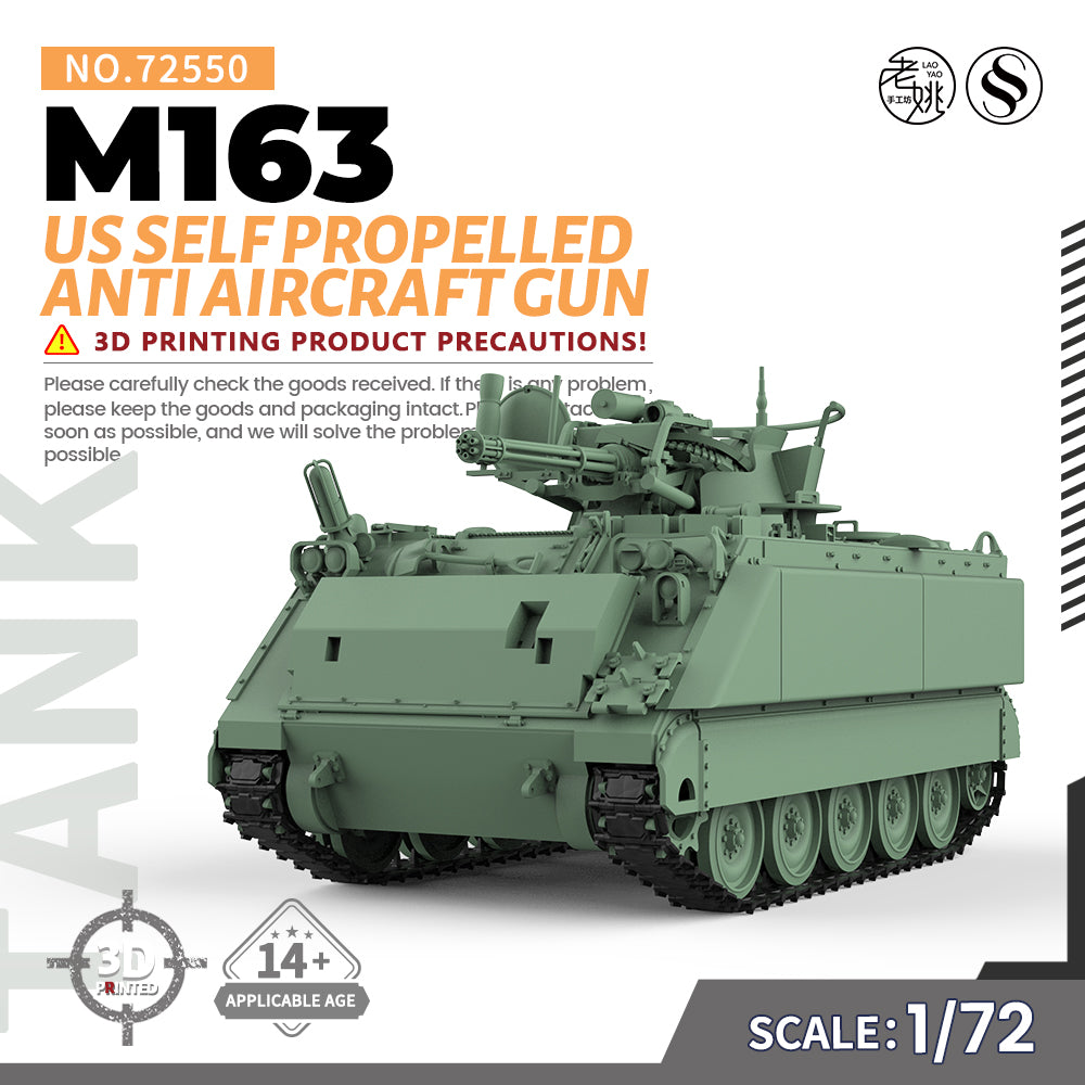 SSMODEL 550 Military Armoured Model Kit US M163 Self Propelled Anti Aircraft Gun Main image