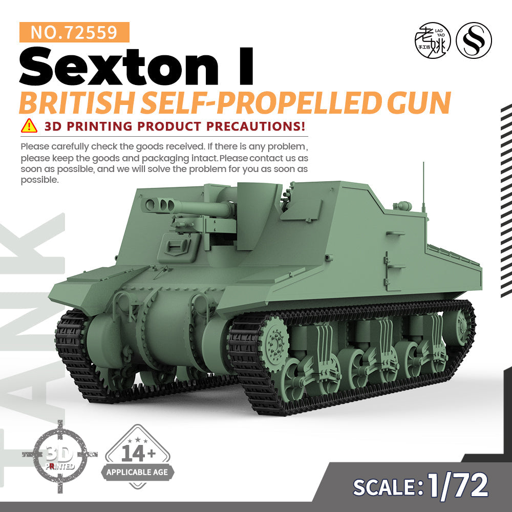 SSMODEL 559  Military Model Kit British Sexton I Self-Propelled Gun Main image