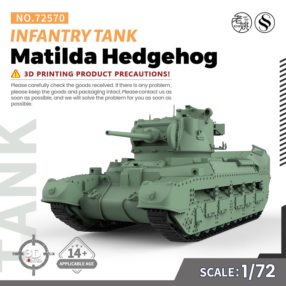 SSMODEL 570 Military Model Kit Matilda Hedgehog Infantry Tank Main image