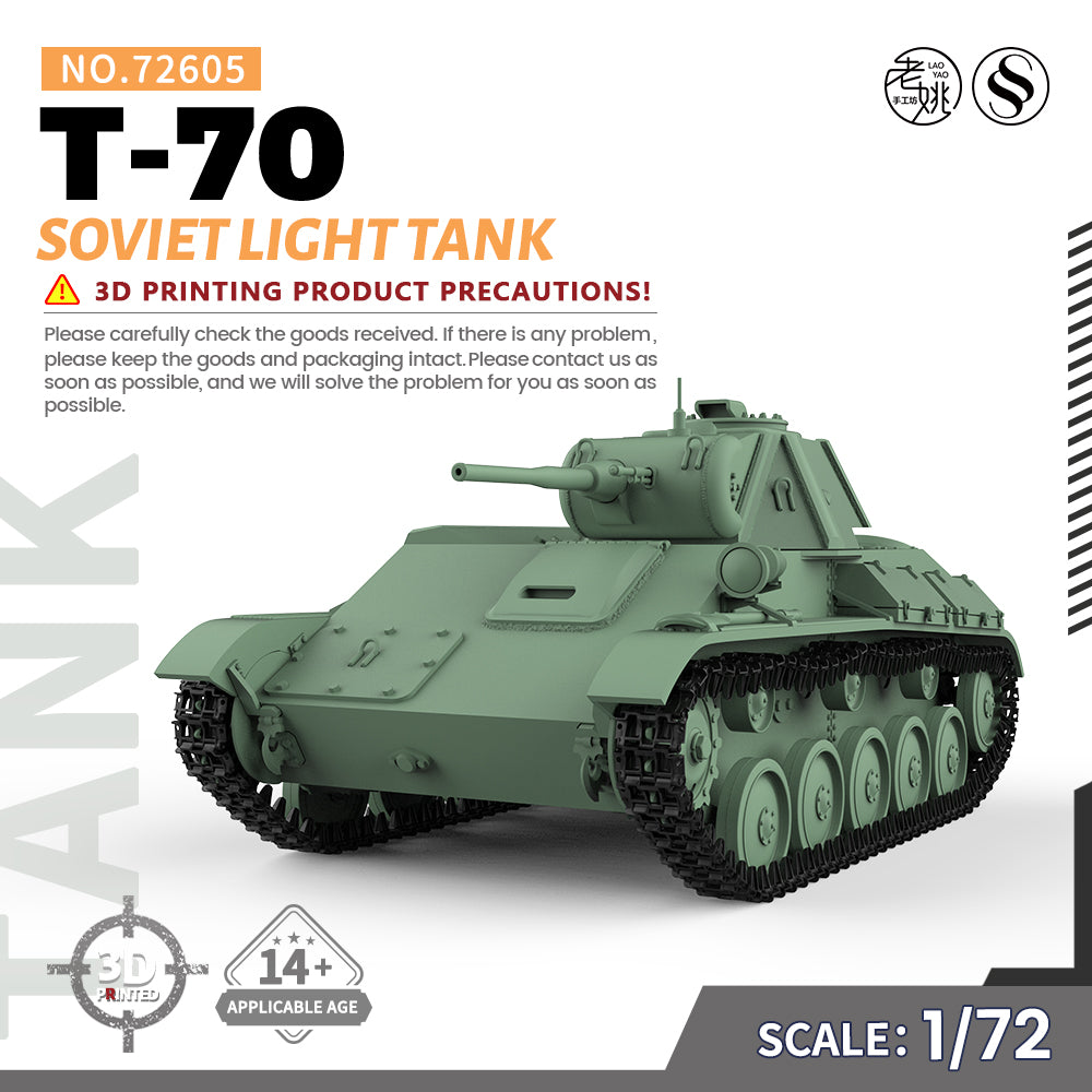 SSMODEL 605 Military Armoured Model Kit Soviet T-70 Light Tank Main image