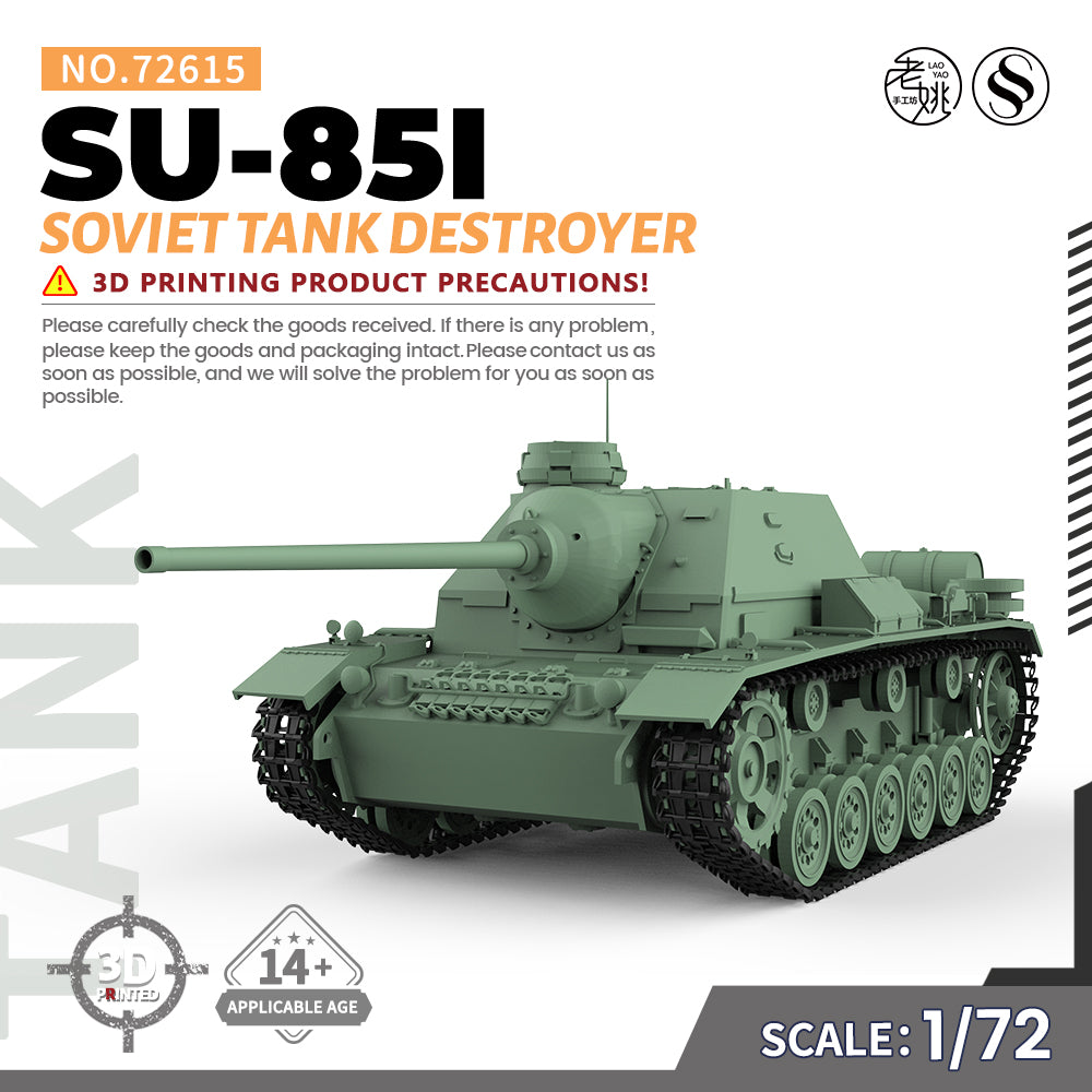 SSMODEL 615 Military Armoured Model Kit Soviet SU-85I Tank Destroyer Main image