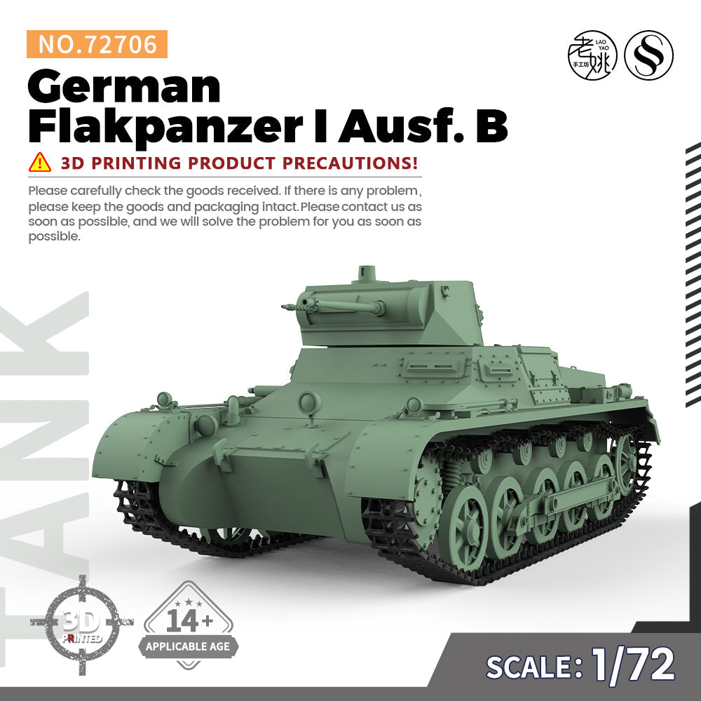 SSMODEL 706 Military Armoured Model Kit German Pz.Kpfw. I Ausf. B Light Tank — scale model kit