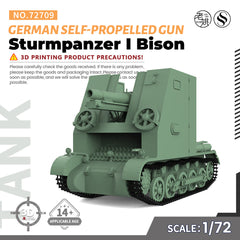 SSMODEL 709 Military Armoured Model Kit German Sturmpanzer I Bison Self-Propelled Gun