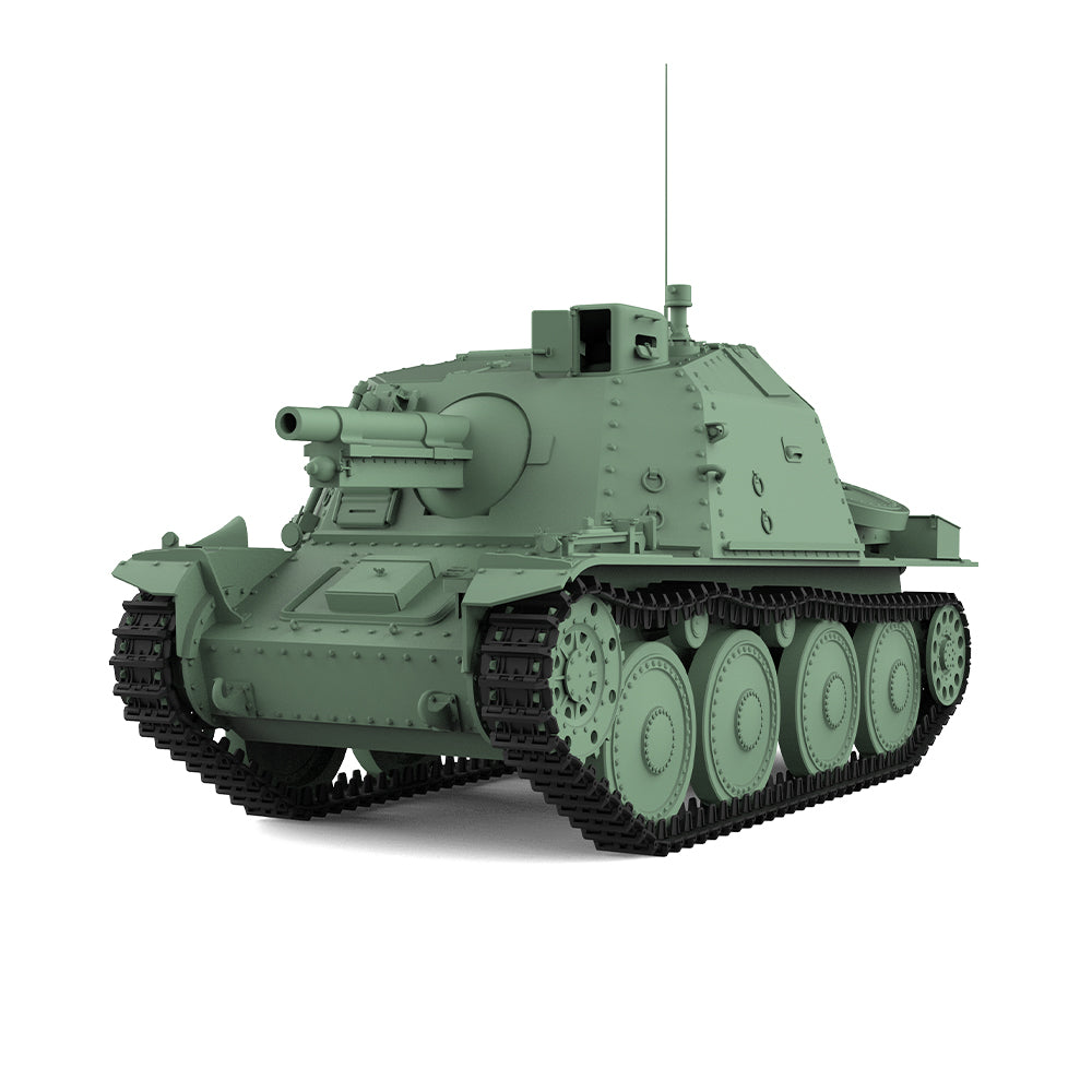 SSMODEL 734 Military Armoured Model Kit Sweden 1944 Stormartillerivagn m/43 — detail view 2