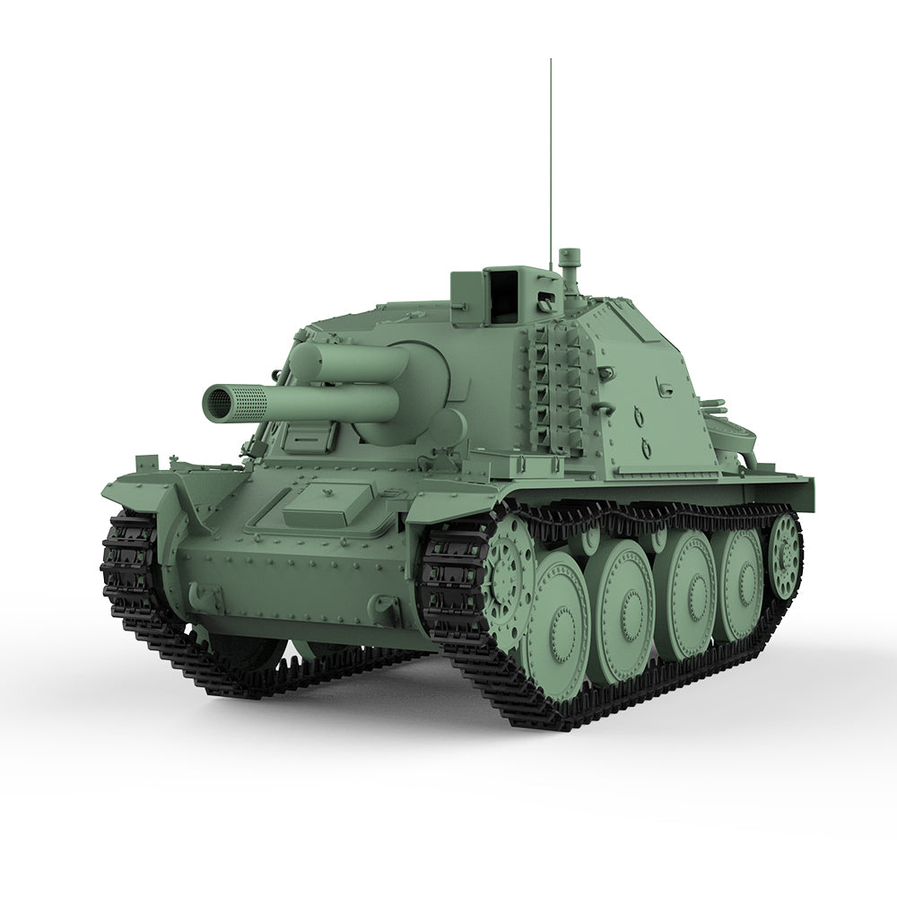 SSMODEL 735 Military Armoured Model Kit Sweden 1946 Stormartillerivagn m/43 — detail view 2