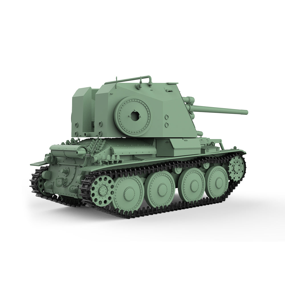 SSMODEL 736 Military Armoured Model Kit Sweden Tank Destroyer Pvkv II — detail view 3