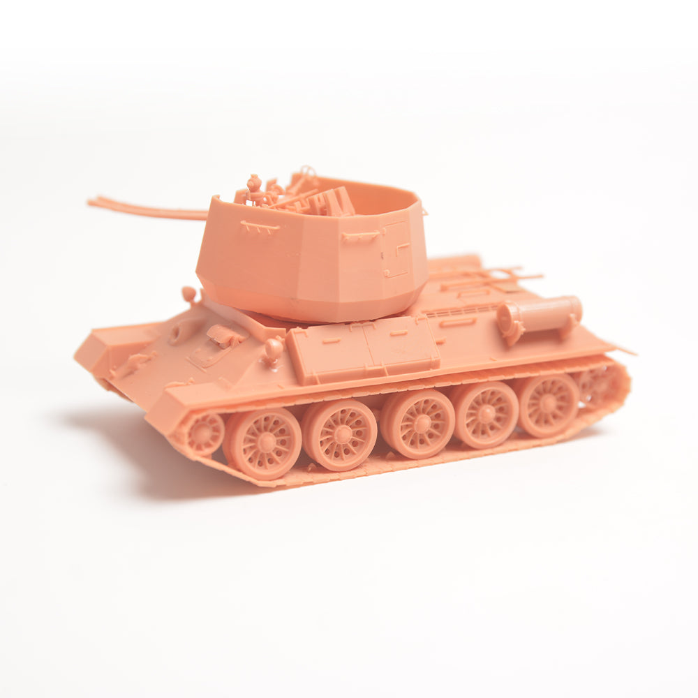 SSMODEL 751 Military Armoured Model Kit Soviet T-34 Anti Aircraft Tank — detail view 7