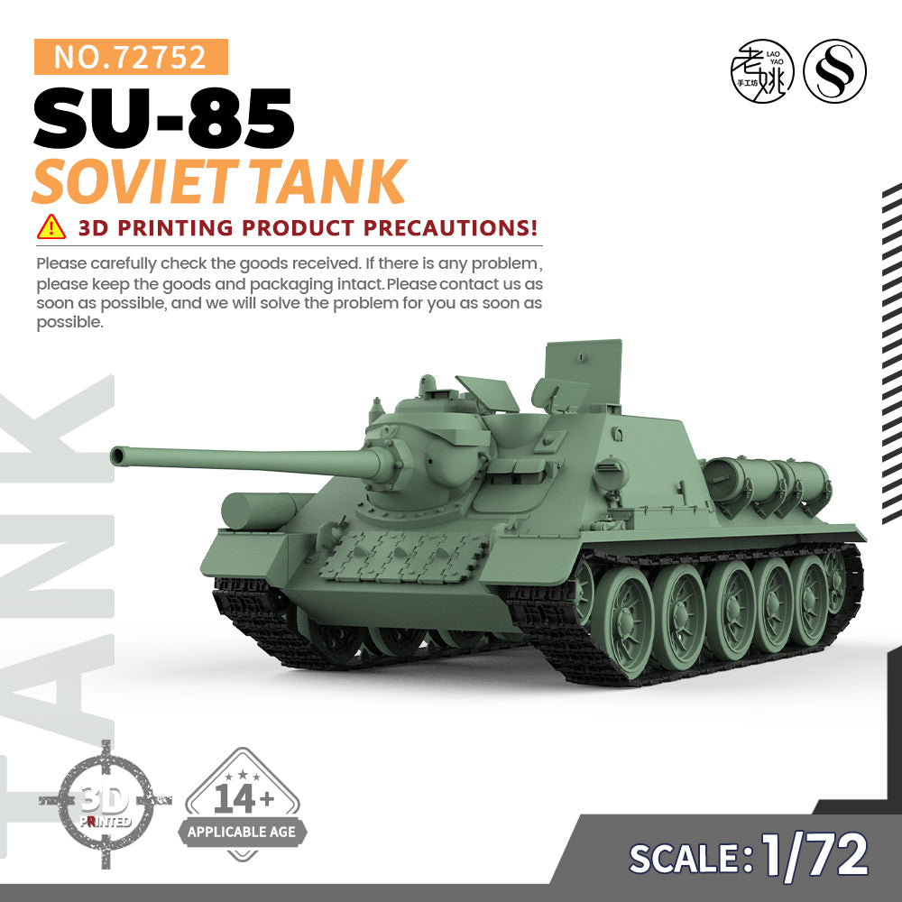SSMODEL 752 Military Armoured Model Kit Soviet SU-85 Tank Destroyer Main image