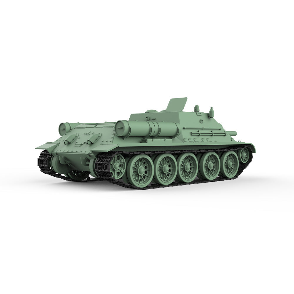 SSMODEL 754 Military Armoured Model Kit Soviet SU-122 Tank Destroyer — detail view 3