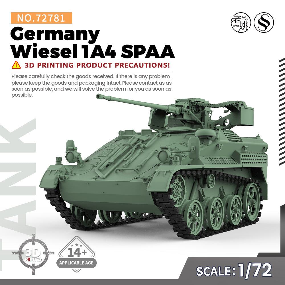 SSMODEL 781 Military Armoured Model Kit Germany Wiesel 1A4 SPAA — scale model kit