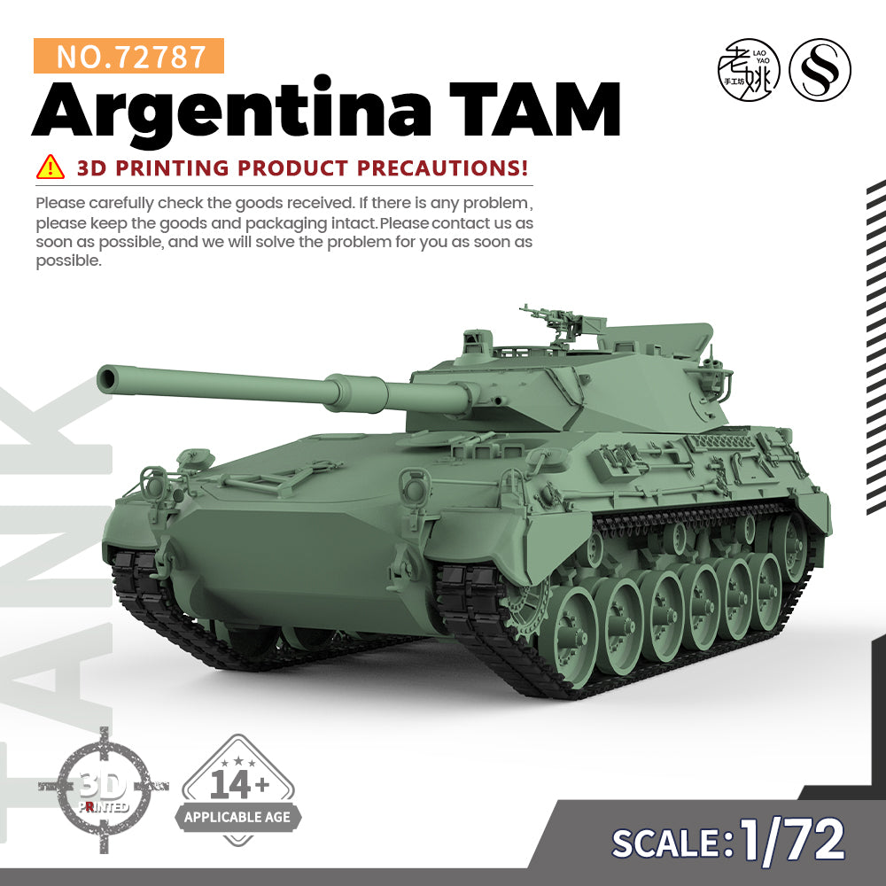 SSMODEL 787 Military Armoured Model Kit Argentina TAM Medium Tank Main image