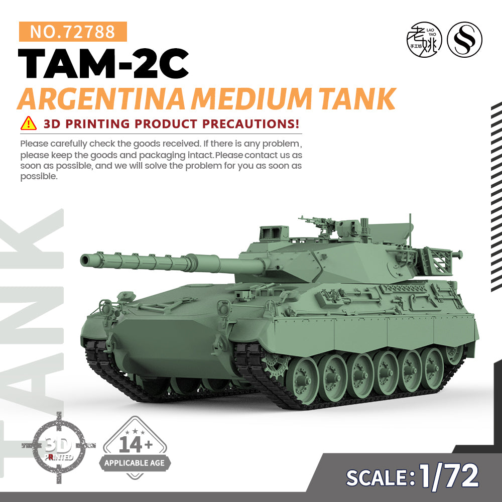 SSMODEL 788 Military Armoured Model Kit Argentina TAM-2C Medium Tank Main image