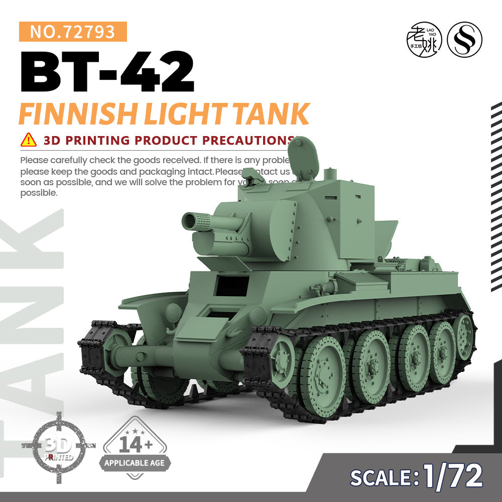SSMODEL 793 Military Armoured Model Kit Finnish BT-42 Light Tank Main image