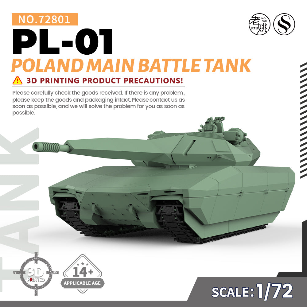 SSMODEL 801 Military Armoured Model Kit Poland PL-01 Main Battle Tank Main image