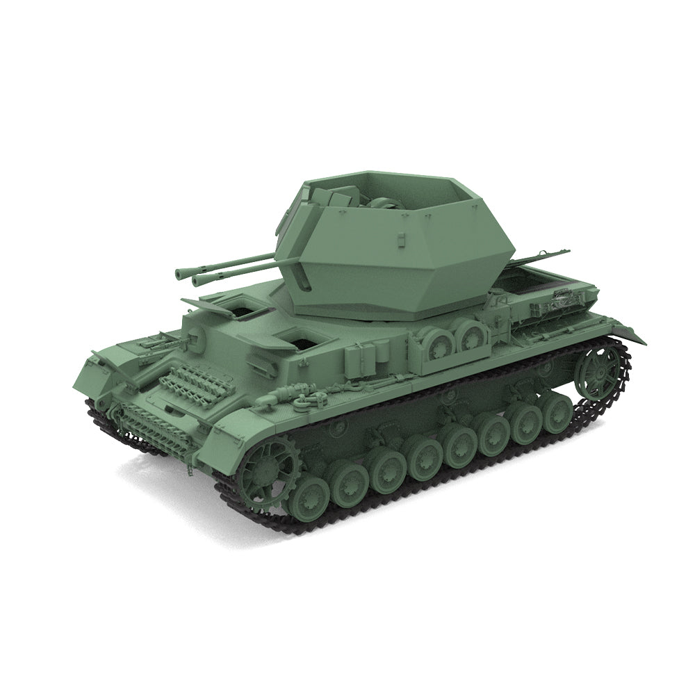 SSMODEL 805 Military Armoured Model Kit German Flakpanzer IV Ostwind II SPAA — detail view 2