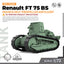 SSMODEL 834 25mm Military Model Kit France Renault FT 75 BS Self-Propelled Artillery