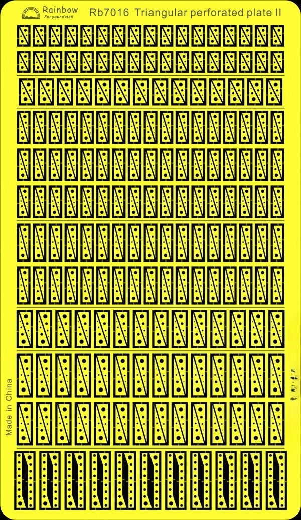 Rainbow RB7016 1/700Detail Up Triangular perforated plate II — scale model kit