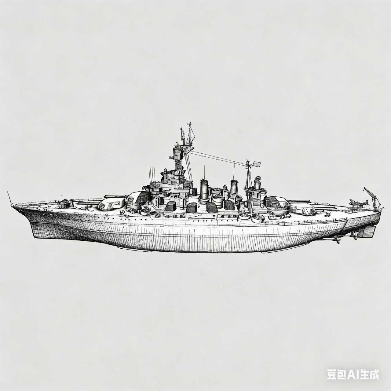 SSC135 Military Model USS Colorado Class Maryland Battleship (BB-46) Water Line