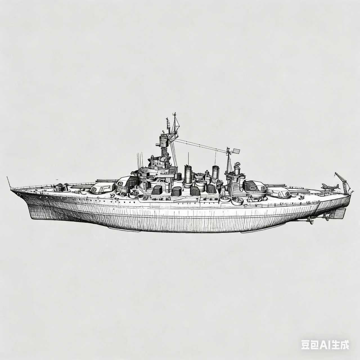 SSC135 Military Model USS Colorado Class Maryland Battleship (BB-46) Water Line