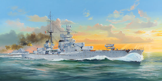 1/350 Italian Zara Heavy Cruiser Wooden Deck w/Metal Chain for Trumpeter 05347 Main image