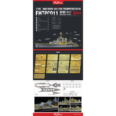 Flyhawk FH780011 1/700 HMS Battle Cruiser Hood 1941 For Trumpeter 05740