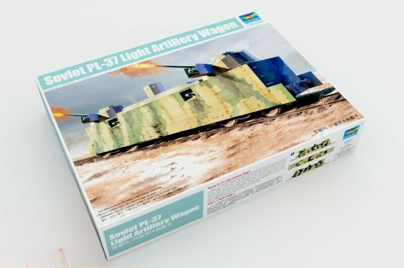 Trumpeter 1/35 00222 Soviet PL-37 Light Artillery (Rail) Wagon — scale model kit