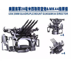 SSMODEL  M350018 350 scale US Navy 28mm quadruple anti-aircraft & Mk44 commander