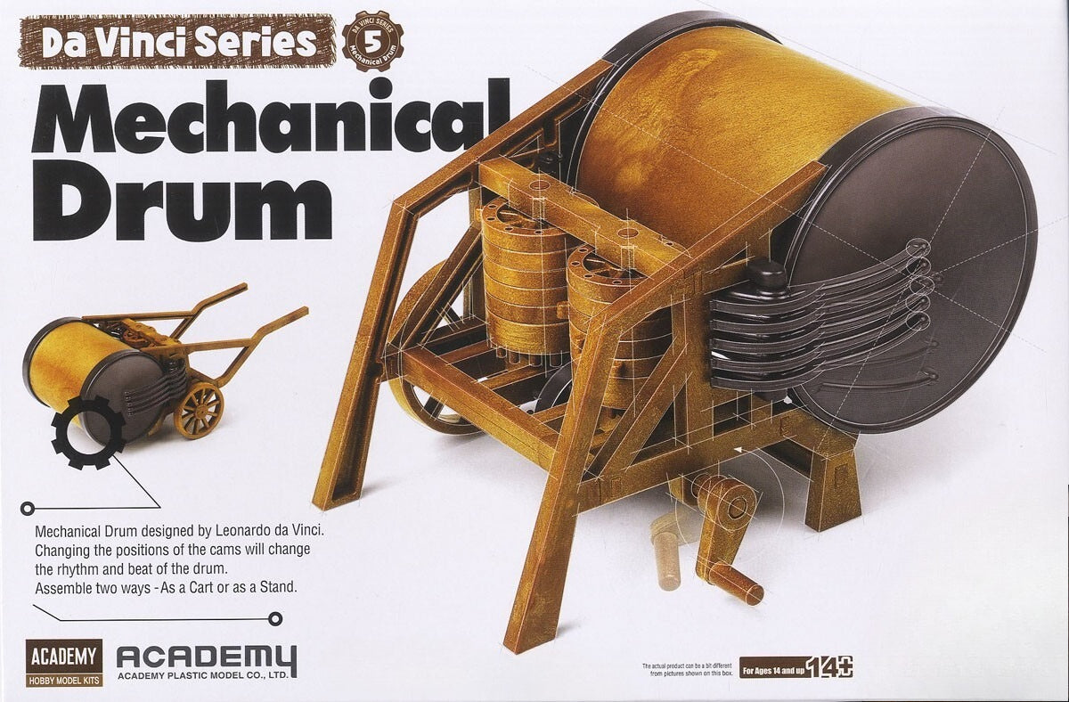 Academy 18138 Da Vinci Mechanical Drum (Plastic model) — scale model kit