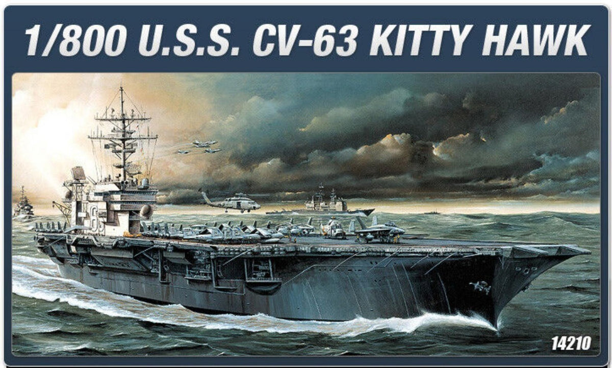 ACADEMY 14210 1/800 Scale USS Kitty Hawk Plastic Model Kit 14210 CV-63