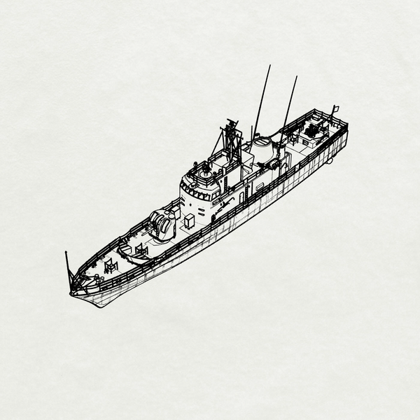 SSMODEL 760 Military Model Kit USS Asheville (PGM-84) Water Line
