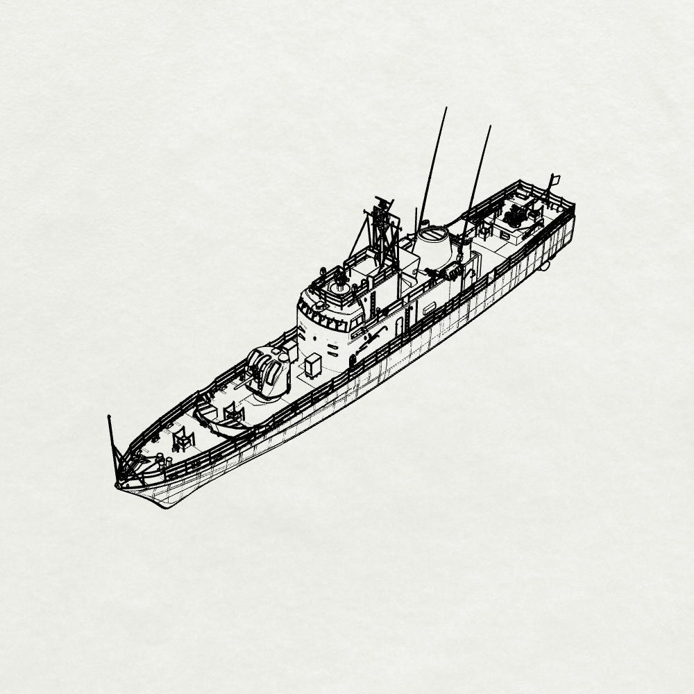 SSMODEL 760S Military Model Kit USS Asheville (PGM-84) Full Hull Main image