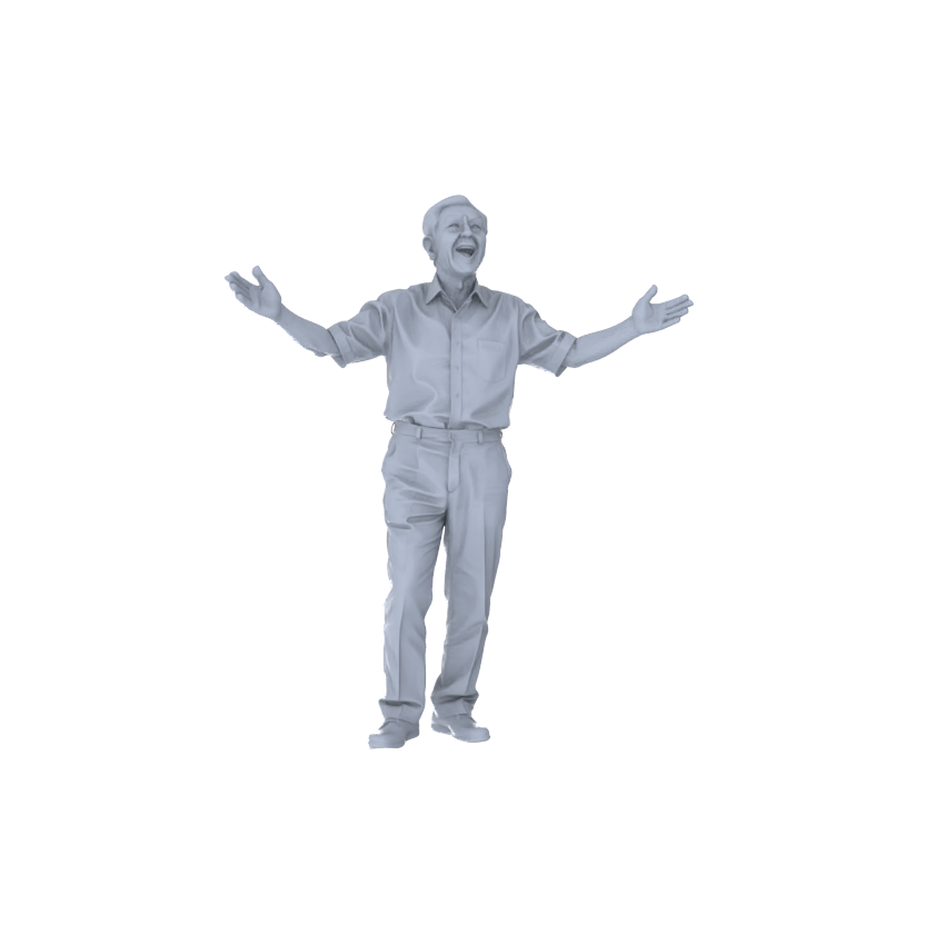 Detail view of Yao's Studio LYTR259 Singing Elderly Quintet Resin Miniature Model 5-Figure Set, Unpainted Choir Performance Figures, DIY Painting Scene Decoration Miniatures Diorama Resin Figures Model