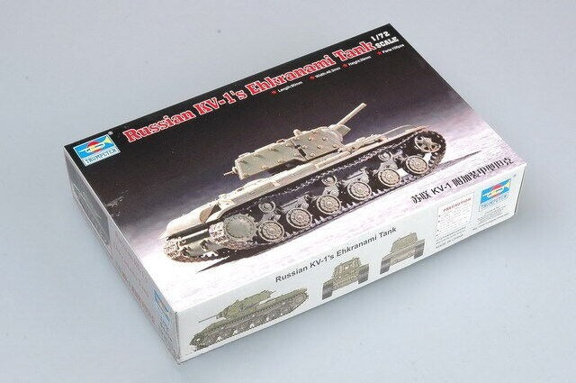 Trumpeter 1/72 07230 Russian KV-1'S Ehkranami Tank — scale model kit