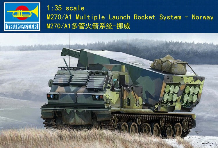 Trumpeter 01048 1/35 M270/A1 Mutiple Launch Rocket System-Norway