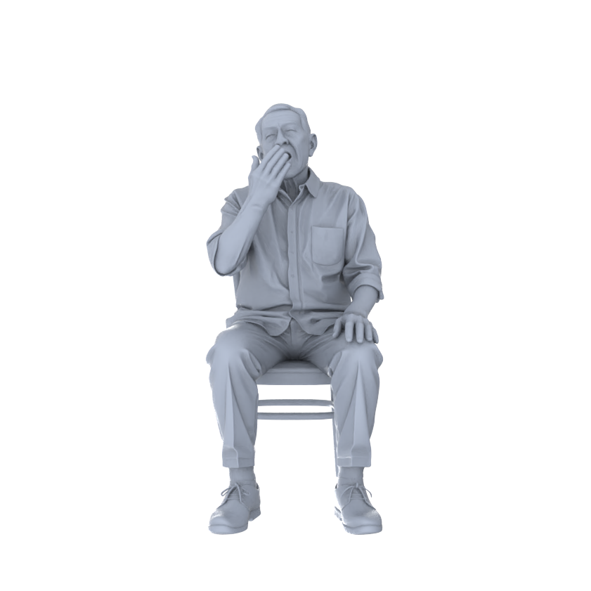Detail view of Yao's Studio LYTR259 Singing Elderly Quintet Resin Miniature Model 5-Figure Set, Unpainted Choir Performance Figures, DIY Painting Scene Decoration Miniatures Diorama Resin Figures Model