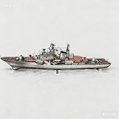 RHWS049S-A Military Model USSR Soviet Union Sovremenny Class Destroyer? Full Hull