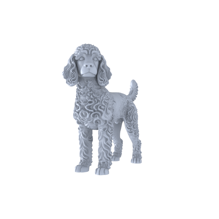 Detail view of Yao's Studio LYTR260 Poodle Resin Miniature Model 5-Figure Set, Unpainted Cute Interactive Pet Figures, DIY Painting Scene Decoration Miniatures Diorama Resin Figures Model