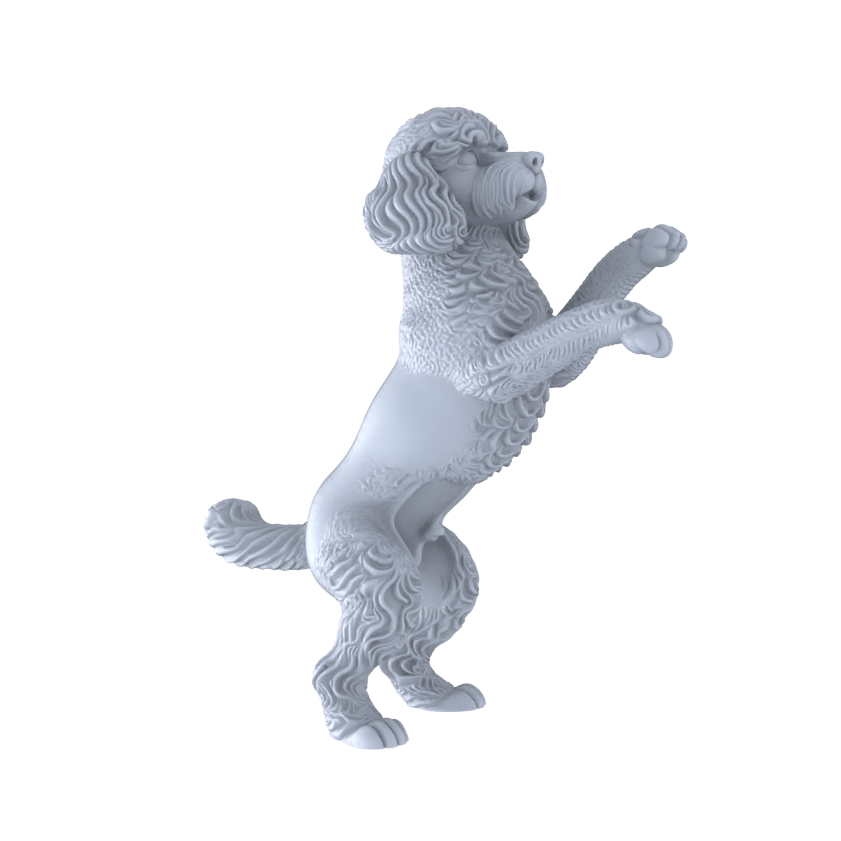 Detail view of Yao's Studio LYTR260 Poodle Resin Miniature Model 5-Figure Set, Unpainted Cute Interactive Pet Figures, DIY Painting Scene Decoration Miniatures Diorama Resin Figures Model